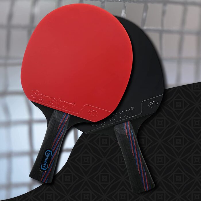 Набір ракеток для настільного тенісу Senston, ракетка для пінг-понгу з чохлом для перенесення, професійний набір ракеток для настільного тенісу для внутрішнього і зовнішнього використання чорного кольору