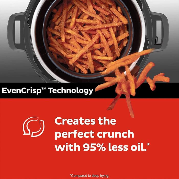 Instant Pot Duo Crisp 5.7L – мультикухня 11-в-1: мультиварка, фритюрниця, скороварка, пароварка, гриль, су-від