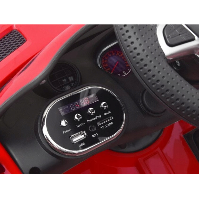 Дитячий електромобіль Mercedes GTR-S з шкіряним сидінням та пультом керування