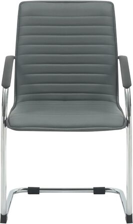 Набір з 2-х відкидних крісел Tira з штучної шкіри, сірого кольору, з м'яким сидінням