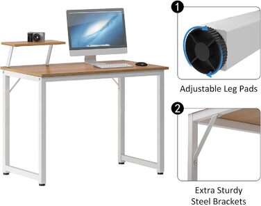 Комп'ютерний стіл SDHYL 100 см: сучасний дизайн, полиці для зберігання, ідеальний для дому та офісу