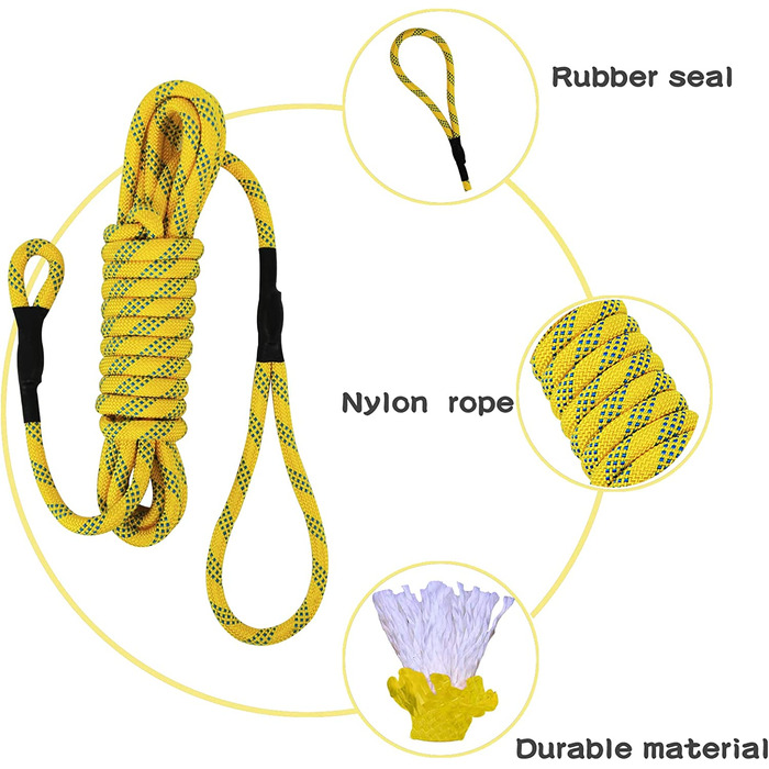 Іграшка-мотузка для собак YIKEBALOG, Вулична іграшка-банджі, для собак середнього і великого розміру, для підвішування, тренувальна мотузка з великим пружинним стрижнем, комплект, великого розміру, жовтого кольору