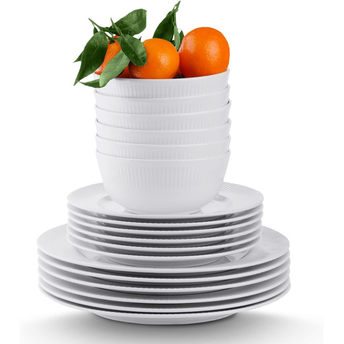Набір столового посуду на 12 персон - Набір тарілок LARIS 36 шт. - Обідній сервіз - Набори столового посуду - Комбінований сервіз на 12 персон - Сервіз - Посуд кольоровий - Столовий посуд
