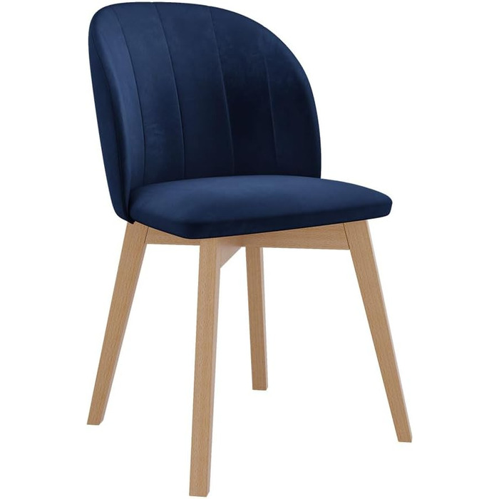 Стілець обідній Fresote, крісло, м'який стілець, ніжки з бука, оксамитовий чохол для шезлонга (натуральний, Magic Velvet 2216), 24