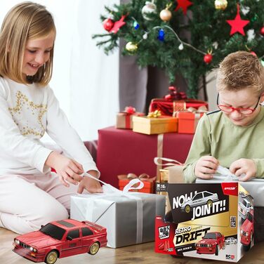 RC Дрифт-кар Drift Auto 1:16, 2.4 GHz, 30 км/год, 4WD, LED підсвічування, червоний, з акумулятором