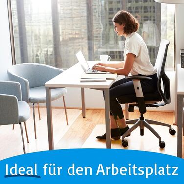 Захисна килимок KARAT для твердих підлог - 114 x 200 см, молочно-білий - захист для офісного крісла, килимок для паркету, ламінату, з поліпропілену (Revolution)