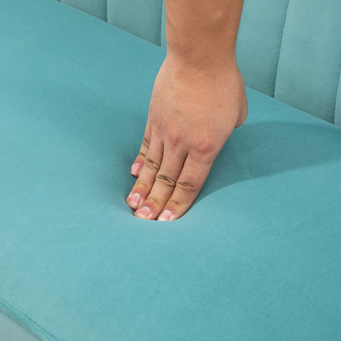 Диван Ретро, 2-місний, на дерев'яних ніжках, 117 см x 56,5 см x 77 см, зелений