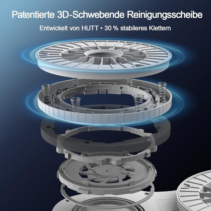 Робот-прибиральник вікон HUTT S7 з функцією розпилення, 5500Pa, 3D-подушка, 80мл бак, автоматичний, з багаторазовим захистом, 8 мікрофібра, у кейсі