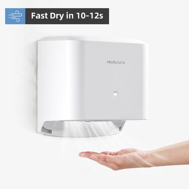 Автоматичний електричний сушар для рук настінний, компактний, для дому та комерційного використання (білий)