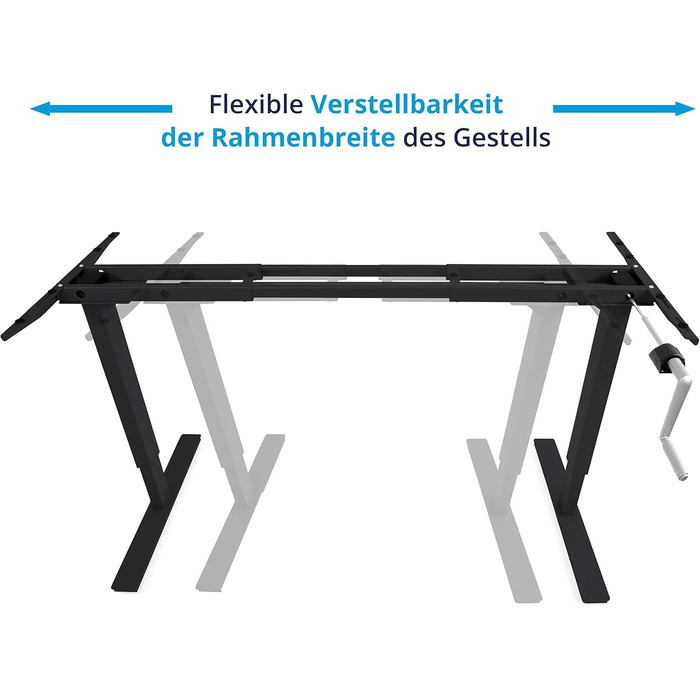 Регульований стіл Ergotopia Desktopia для дому та офісу | Білий | Без стільниці