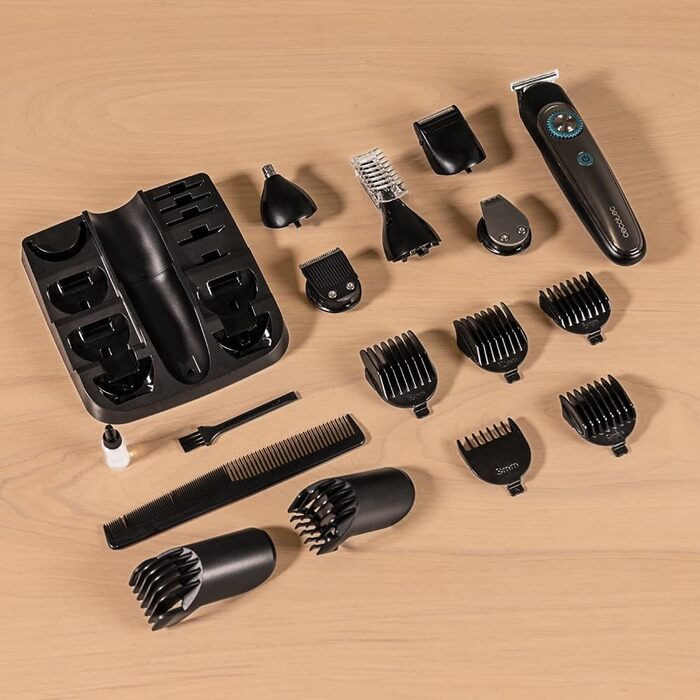 Триммер для тіла Cecotec Bartschneider PrecisionCare Multigrooming 6-в-1 з акумулятором. Насадки 3-20 мм, водонепроникність IPX7, 60 хв роботи, швидка зарядка