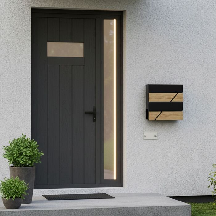 Скринниця Relaxdays з імітацією дерева та відсіком для газет