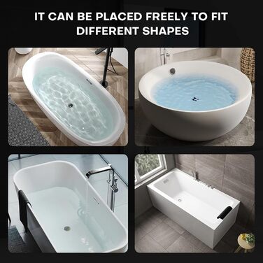 Подушка для ванни 4D Luxus, для голови, шиї, плечей та спини, ергономічна, з 6 присосками, для джакузі та домашнього спа (Зелена)