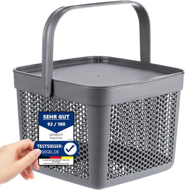 Набір контейнерів для зберігання картоплі, цибулі та часнику Uandu (3 шт., 5л, антрацит)