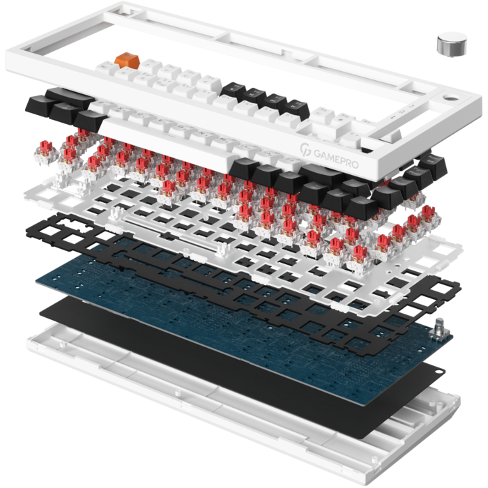 Дротова механічна клавіатура GamePro MK160W (Red) з Hot-Swap RGB White