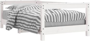 Дитяче ліжечко Біле 70x140 см Масив сосни 70 x 140 см Білий