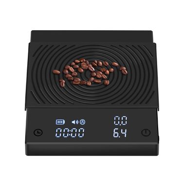 Ваги для кави TIMEMORE Basic 2 з таймером, контролем протікання та точністю 0,1г, чорного кольору