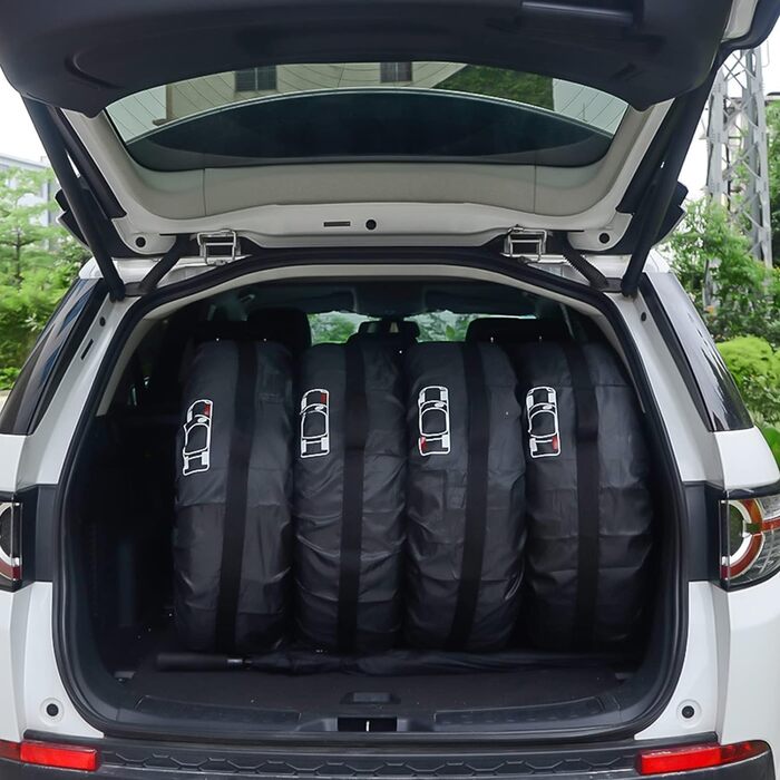 Набір чохлів для шин Geloo 4 шт. Водонепроникні, пилонепроникні, для зберігання та транспортування (діаметр 80 см, 13-17 дюймів)