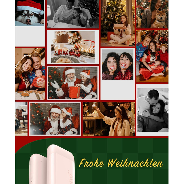 Портативний фотодрук Liene Pearl K100 з друком на Zink папері, Bluetooth 5.0, для iOS та Android, рожевий