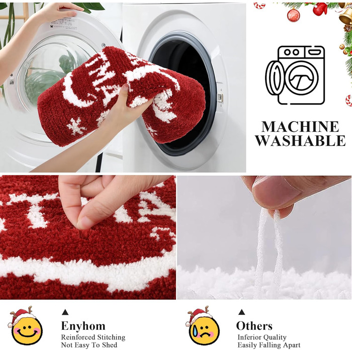 Набір килимків для ванної кімнати 3 шт. М'який плюш, антиковзаючі, для туалету, під душ, 45x65 см + 45x120 см + 50x60 см