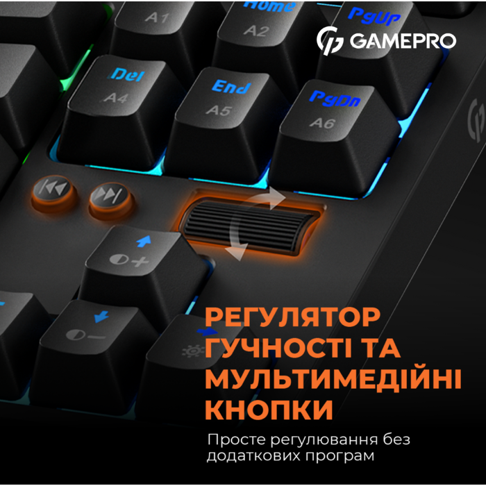 Дротова механічна клавіатура GamePro MK180B (Red) з Hot-Swap RGB Black