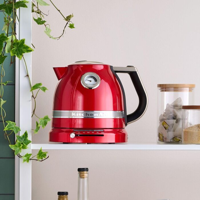 Електричний чайник KitchenAid з регулюванням температури 50-100°C, 1.5L, з фільтром від накипу, нержавіюча сталь (імперський червоний)