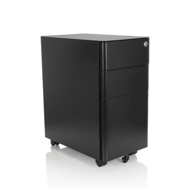 Контейнер на колесах COLOR I, метал чорного кольору, hjh OFFICE