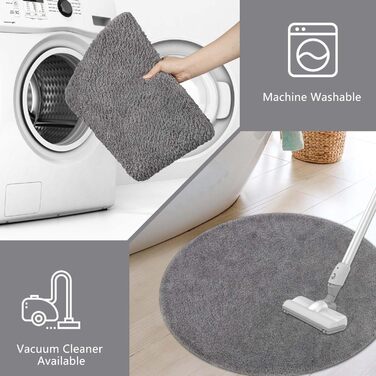 Комплект килимків для ванної кімнати Famibay: неслизькі, м'які, швидковисихаючі, сірого кольору. 3 шт. (40x60 + 45x120 + 60x60 см)