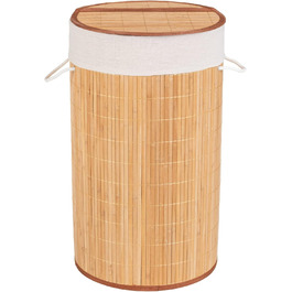 Скриня для білизни Bamboo Natural - Кошик для білизни, з мішком для білизни Місткість 55 л, бамбук, 35 x 60 x 35 см, натуральний
