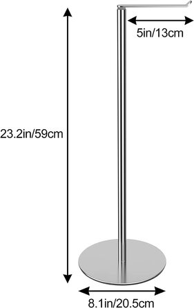 Тримач для туалетного паперу з важкою основою, підставка для туалетного паперу для зберігання туалетного паперу, підставка для туалетного паперу преміум-класу з нержавіючої сталі без свердління (Срібна важка основа)