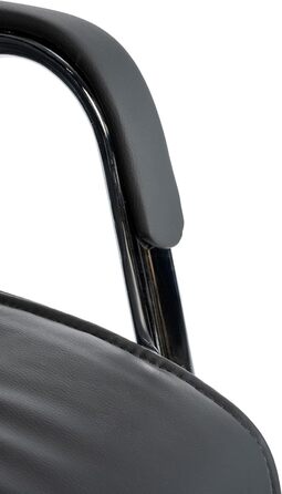 Стілець офісний Sievert з м'якою спинкою та оббивкою зі штучної шкіри, сірий | Конференційний стілець з підлокітниками