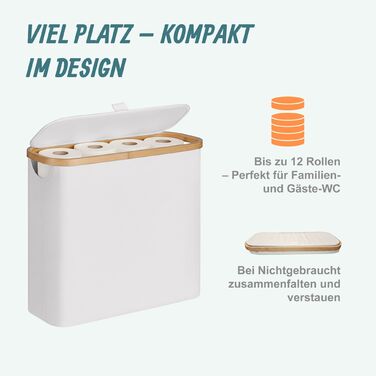 Тримач для туалетного паперу Relaxdays на 12 рулонів