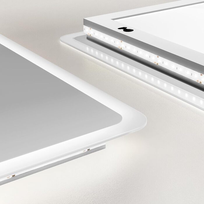 Дзеркало для ванної кімнати EMKE з підсвічуванням 100x60 см, LED, 3x косметичне дзеркало, 6500K, сенсорне, IP44, енергозберігаюче