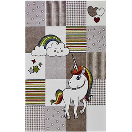Дитячий килимок Merinos - Сірий - Поліпропілен - 120 x 170 см - Печворк