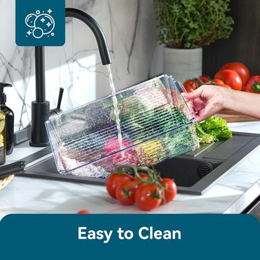 Організатор для холодильника, прозорий, набір 4 шт. з кришкою для зберігання продуктів