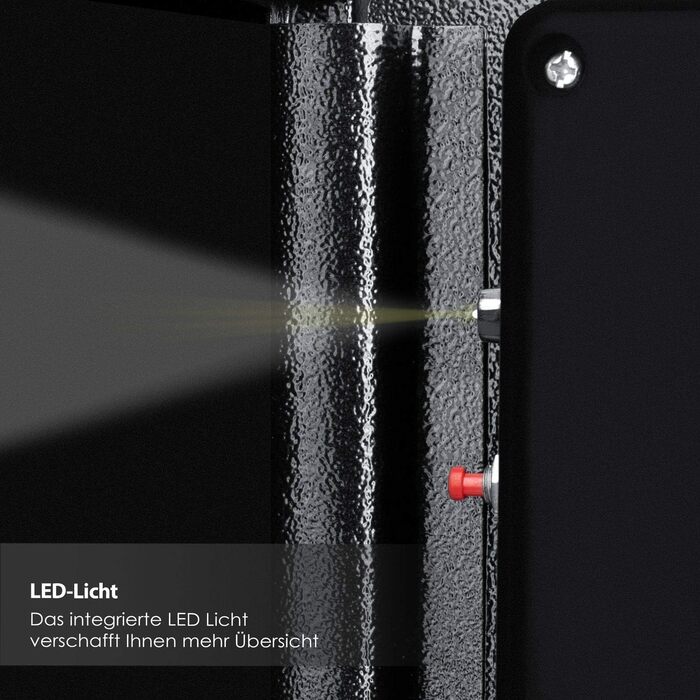 Електронний сейф KESSER® | 38x30x30 см | Вбудована батарея | Сейф з цифровим замком | 3-х рівнева замикаюча система | Настінний/підлоговий сейф | Сейф для дому | Внутрішнє освітлення | Чорний |