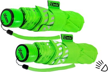 Міні-парасолька дитяча - Safety Reflex - неоновий зелений (50 символів)