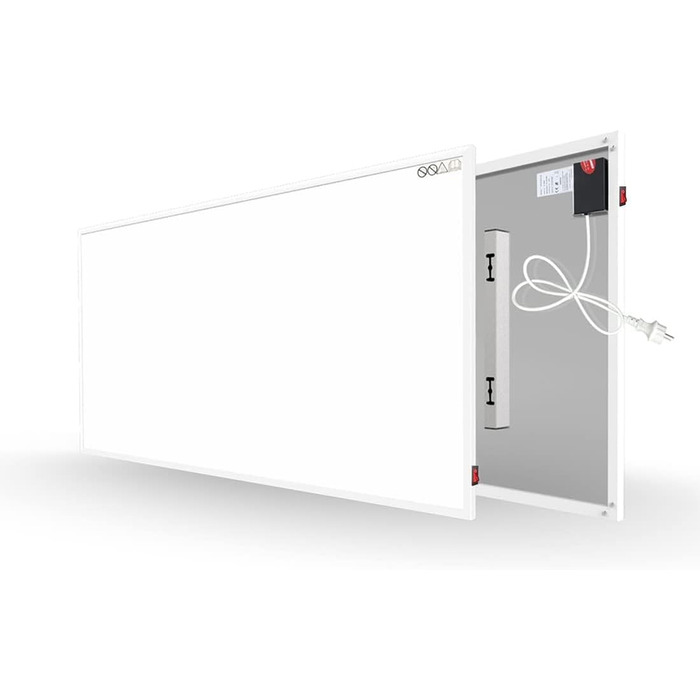 Інфрачервовий обігрівач Byecold 300W з підставкою, інфрачервовий нагрівач, панель обігріву, економний, з захистом від перегріву, білий