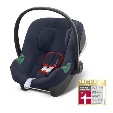 Дитяче автокрісло CYBEX Silver Aton B2 i-Size, в т.ч. вкладиш для новонароджених, сумісність з SensorSafe, від народження до приблизно 24 місяців, максимальна вага 13 кг, (з базою, Bay Blue)