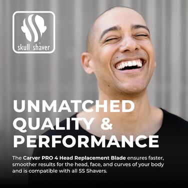 Запасні леза для бритви Skull Shaver Carver PRO (4 шт.) для моделей Pitbull, Palm та Butterfly Kiss
