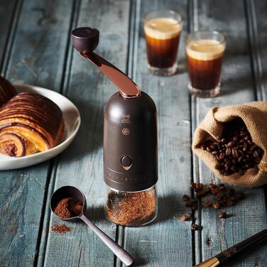 Кавомолка Peugeot L'arbre à café ручна - сталеве майно, 19 см, шоколадно-коричневий колір