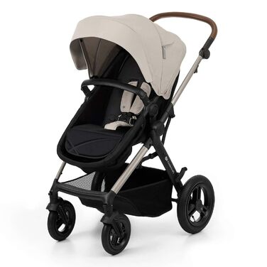 Дитяча коляска Kinderkraft MOOV 2 3 в 1 з автокріслом I-SIZE, чорна, сіра