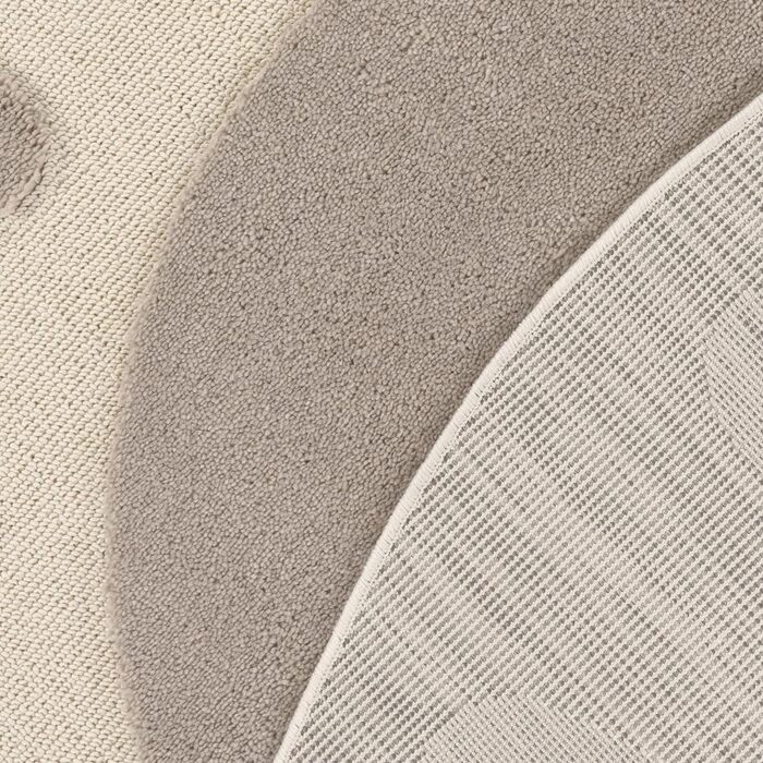 Домашній килим Paco Дитяча кімната Дитячий килимок Ігровий килимок Ігровий килимок Ігровий килимок Мотив з коротким ворсом Сонце 3D ефект М'який сучасний декор, Розмір 160 см Круглий, Колір Кремовий 3 160 см Круглий Кремовий 3