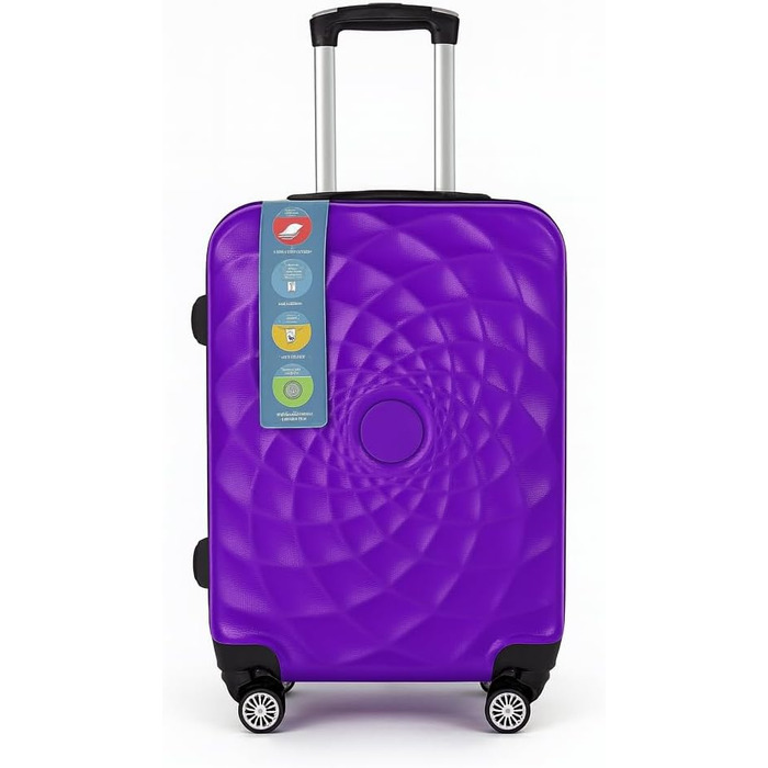 Валіза ручної поклажі Bosdela з твердим корпусом (980, фіолетовий, 50/60/71 см)