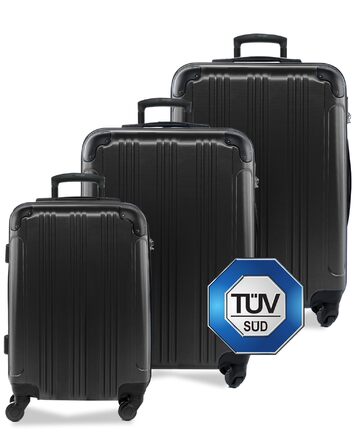 Набір валіз FERGÉ QUÉBEC з ABS-пластику, 3 шт. (ручна поклажа, L, XL), дорожні валізи-тролеї на 4 колесах