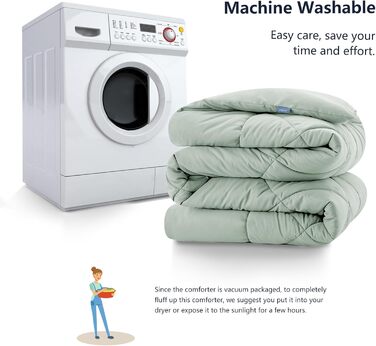 Ковдра CozyLux 200x200 см для всіх сезонів, ковдра з мікрофібри 300gsm, біла, 200x200 см, дихаюча, для сну