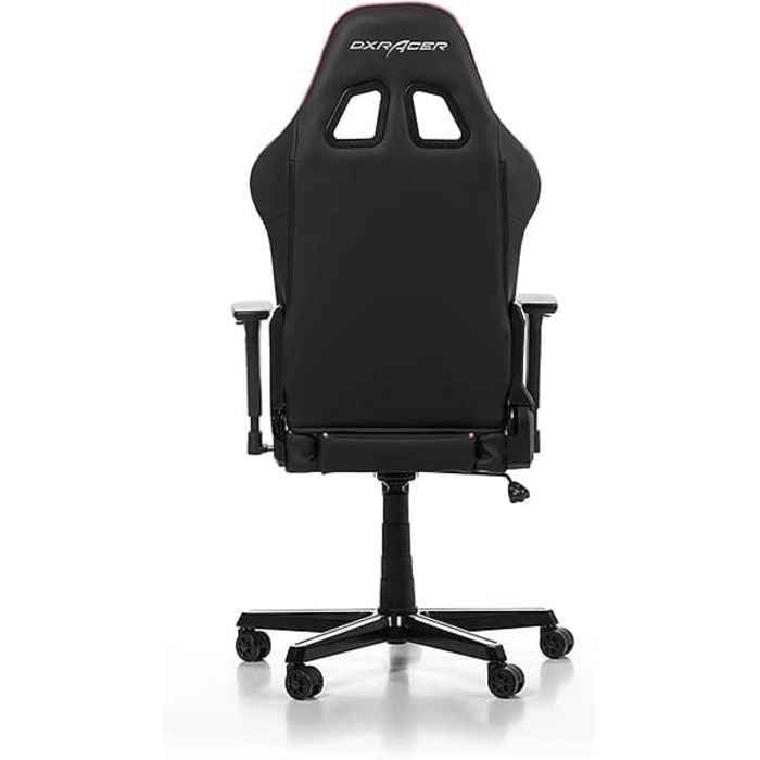 Ігрове крісло DXRacer Prince P08, штучна шкіра, чорно-рожевий, 185 см