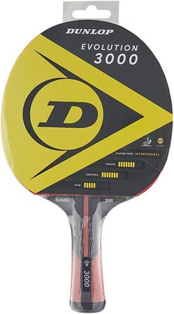 Спортивна ракетка для настільного тенісу Dunlop Evolution 2000, сертифікована ITTF ракетка TT, ідеально підходить для просунутих гравців, чорного кольору, універсального розміру