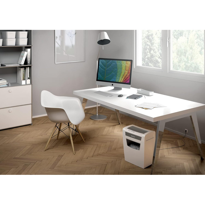 Шредер Leitz IQ Home Office для офісу та дому, 10 аркушів, 23 літри, білий