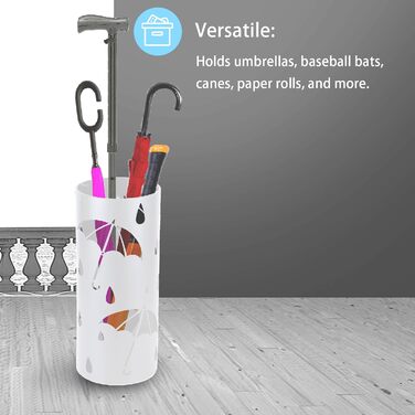 Підставка для парасоль під вхідну зону, вільно стояча, кругла металева, органайзер для парасоль, для дощовиків, тростинок, декору дому/офісу, вміщує 4-5 парасоль